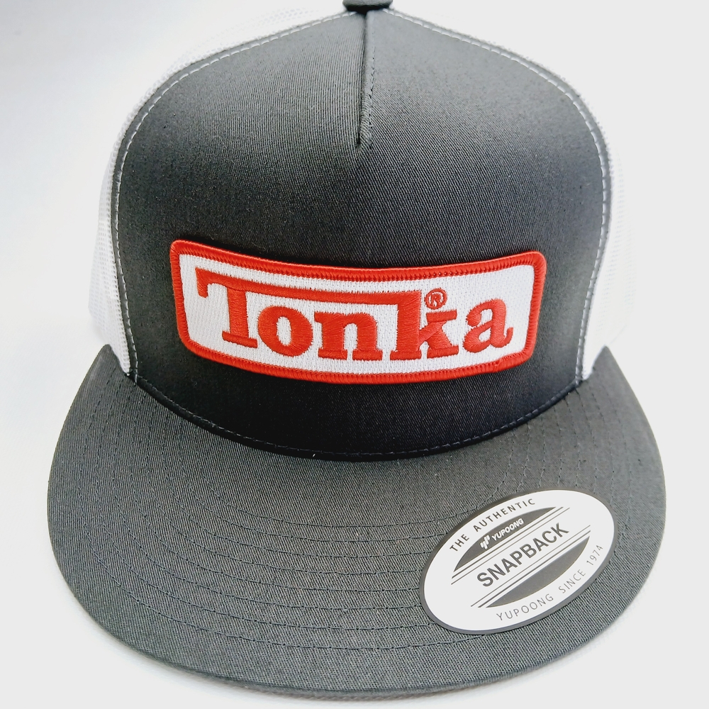 Tonka Gray and White Mesh Flatbill Snapback Hat